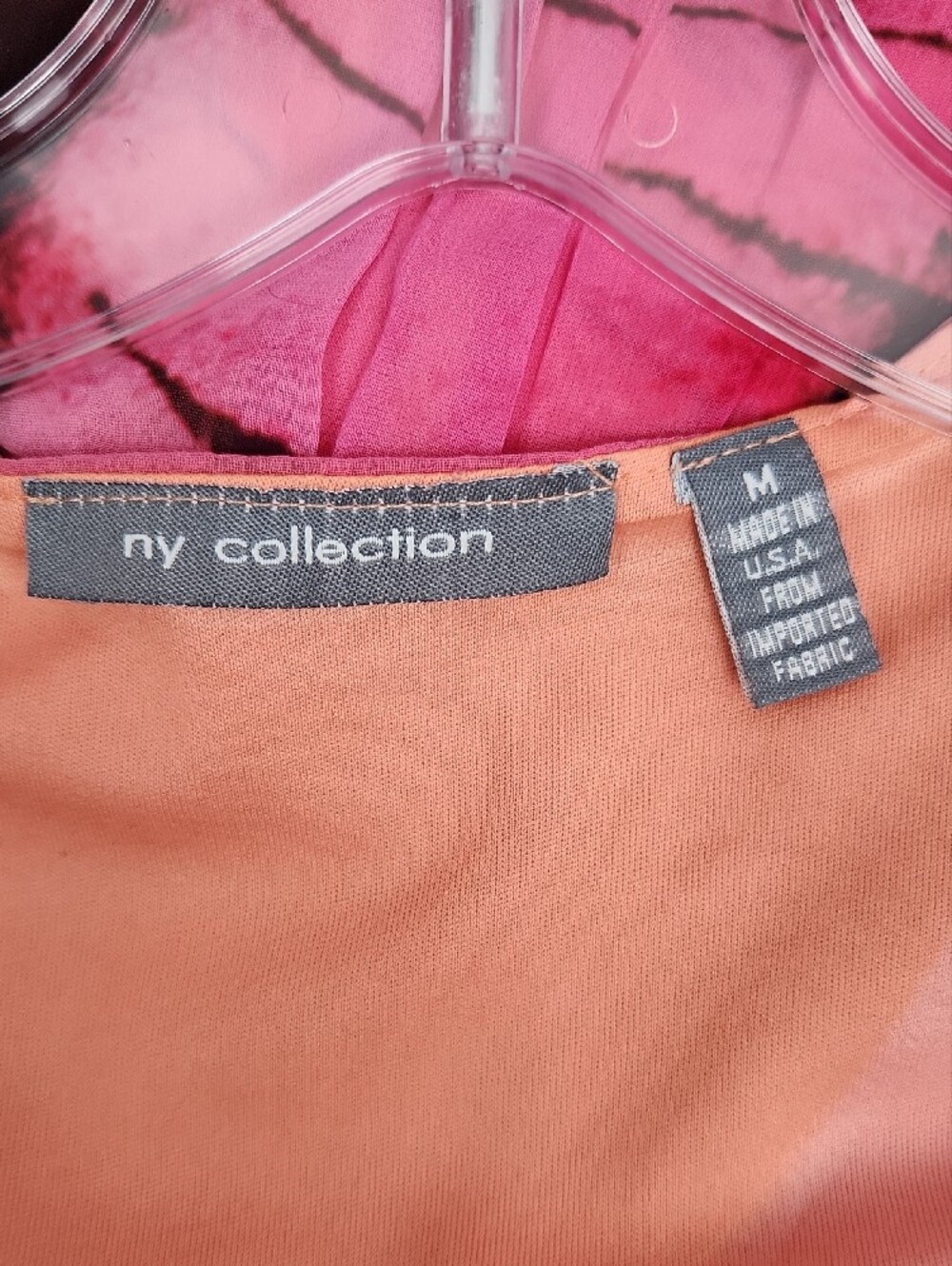 NY Collection Pink and Purple Floral Chiffon Tank M - Picture 2 of 8